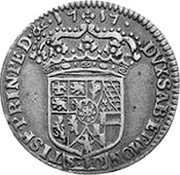 Italy 1/2 Lira (10 Soldi) Vittorio Amedeo II 1717 KM# 364 DVX SAB ET MON TISF PRIN PED &C 17 17 coin reverse