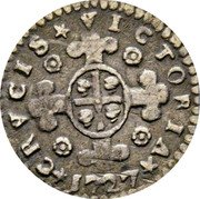 Italy 1/2 Reale Vittorio Amedeo II 1727 KM# 8 CRVCIS VICTORIA 1727 coin reverse Italy 1/2 Reale Vittorio Amedeo II 1727 KM# 8 CRVCIS VICTORIA 1727 coin reverse