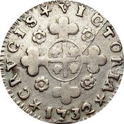 Italy 1/2 Reale Carlo Emanuele III 1732 KM# 19 CRVCIS VICTORIA 1732 coin reverse Italy 1/2 Reale Carlo Emanuele III 1732 KM# 19 CRVCIS VICTORIA 1732 coin reverse