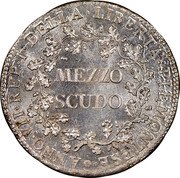 Italy 1/2 Scudo Piedmont Republic 1799 C# 2 ANNO VII REP I DELLA LIBERTÀ PIEMONTESE MEZZO SCUDO coin obverse Italy 1/2 Scudo Piedmont Republic 1799 C# 2 ANNO VII REP I DELLA LIBERTÀ PIEMONTESE MEZZO SCUDO coin obverse