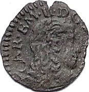Italy 1/2 Soldo (Mezzo Soldo) Carlo Emanuelle II. Savoy ND (1650) KM# 245 CAR EM II D G DVX S coin obverse Italy 1/2 Soldo (Mezzo Soldo) Carlo Emanuelle II. Savoy ND (1650) KM# 245 CAR EM II D G DVX S coin obverse