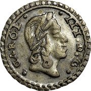 Italy 1/2 Tari (Mezzo Tari) Carlo III 1733 KM# 133 CAROL III D G coin obverse Italy 1/2 Tari (Mezzo Tari) Carlo III 1733 KM# 133 CAROL III D G coin obverse