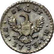 Italy 1/2 Tari (Mezzo Tari) Carlo III 1733 KM# 133 RE SI ET HI 1733 coin reverse Italy 1/2 Tari (Mezzo Tari) Carlo III 1733 KM# 133 RE SI ET HI 1733 coin reverse