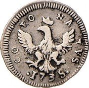 Italy 1/2 Tari (Mezzo Tari) Carlo 1735 KM# 143 CO RO NA TVS 1735 coin reverse Italy 1/2 Tari (Mezzo Tari) Carlo 1735 KM# 143 CO RO NA TVS 1735 coin reverse