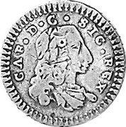 Italy 1/2 Tari (Mezzo Tari) Carlo 1739 FN KM# 162 CAR D G SIC REX coin obverse Italy 1/2 Tari (Mezzo Tari) Carlo 1739 FN KM# 162 CAR D G SIC REX coin obverse