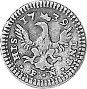 Italy 1/2 Tari (Mezzo Tari) Carlo 1739 FN KM# 162 HIS INF F N 17 39 coin reverse Italy 1/2 Tari (Mezzo Tari) Carlo 1739 FN KM# 162 HIS INF F N 17 39 coin reverse
