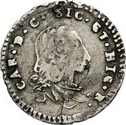 Italy 1/2 Tari (Mezzo Tari) Carlo. Sicily 1751 KM# 174 CAR D G SIC ET HIE R coin obverse Italy 1/2 Tari (Mezzo Tari) Carlo. Sicily 1751 KM# 174 CAR D G SIC ET HIE R coin obverse