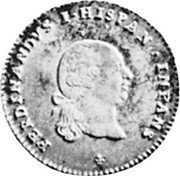 Italy 1/7 Ducato Ferdinando I di Borbone 1785 C# 11.2 FERDINANDVS I HISPAN INFANS coin obverse Italy 1/7 Ducato Ferdinando I di Borbone 1785 C# 11.2 FERDINANDVS I HISPAN INFANS coin obverse