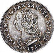 Italy 1/8 Scudo Carlo Emanuele III 1755 KM# 45 CAR EM D G REX SAR CYP ET IEF 1755 coin obverse Italy 1/8 Scudo Carlo Emanuele III 1755 KM# 45 CAR EM D G REX SAR CYP ET IEF 1755 coin obverse