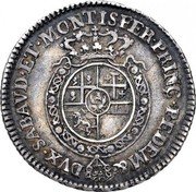 Italy 1/8 Scudo Carlo Emanuele III 1755 KM# 45 DVX SABAVD ET MONTISFER PRINC PEDEM & coin reverse Italy 1/8 Scudo Carlo Emanuele III 1755 KM# 45 DVX SABAVD ET MONTISFER PRINC PEDEM & coin reverse