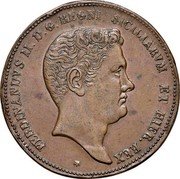 Italy 10 Grani Ferdinando II. Bourbon 1836 KM# 256 FERDINANDVS II D G REGNI SICILIARVM ET HEIR REX coin obverse Italy 10 Grani Ferdinando II. Bourbon 1836 KM# 256 FERDINANDVS II D G REGNI SICILIARVM ET HEIR REX coin obverse