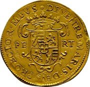 Italy 10 Scudo D'oro Carlo Emanuele I 1619 KM# 58 DEVENTRE MATRIS DEVS PROTECTOR MEVS FE RT coin reverse Italy 10 Scudo D'oro Carlo Emanuele I 1619 KM# 58 DEVENTRE MATRIS DEVS PROTECTOR MEVS FE RT coin reverse