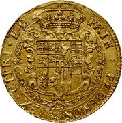 Italy 10 Scudo D'oro Savoy. Vittorio Amedeo I 1633 KM# 145 PRIN. PEDEMON REX. CIPRI. ET. C. coin reverse Italy 10 Scudo D'oro Savoy. Vittorio Amedeo I 1633 KM# 145 PRIN. PEDEMON REX. CIPRI. ET. C. coin reverse