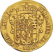 Italy 10 Scudo D'oro Carlo Emanuele II. Savoy 1641 KM# 202 PRINCIPES PEDEMON REGES CYPRI ETC coin reverse Italy 10 Scudo D'oro Carlo Emanuele II. Savoy 1641 KM# 202 PRINCIPES PEDEMON REGES CYPRI ETC coin reverse