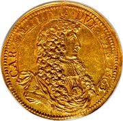 Italy 10 Scudo D'oro Carlo Emanuele II 1663 KM# 270.1 CAR EM II D G DVX SAB 1663 coin obverse Italy 10 Scudo D'oro Carlo Emanuele II 1663 KM# 270.1 CAR EM II D G DVX SAB 1663 coin obverse