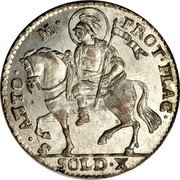 Italy 10 Soldo Ferdinando I 1788 KM# 46 S ANTO M PROT PLAC SOLD X coin reverse Italy 10 Soldo Ferdinando I 1788 KM# 46 S ANTO M PROT PLAC SOLD X coin reverse