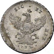 Italy 12 Tari Carlo VI 1732 CP//SM KM# 130 SIC ET HIE REX. 1732 S M coin reverse Italy 12 Tari Carlo VI 1732 CP//SM KM# 130 SIC ET HIE REX. 1732 S M coin reverse