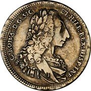 Italy 12 Tari Carlo 1735 FN KM# 151 CAROLVS D G SIC ET HIER REX HISP INF coin obverse Italy 12 Tari Carlo 1735 FN KM# 151 CAROLVS D G SIC ET HIER REX HISP INF coin obverse
