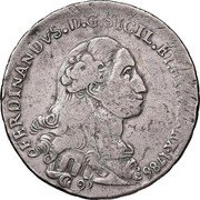 Italy 12 Tari Ferdinand IV von Bourbon 1786 GLC KM# 210 FERDINANDVS D G SICIL ET HIER REX 1786 coin obverse Italy 12 Tari Ferdinand IV von Bourbon 1786 GLC KM# 210 FERDINANDVS D G SICIL ET HIER REX 1786 coin obverse