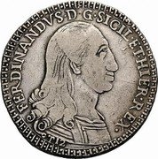Italy 12 Tari Ferdinando I 1795 Nd-OV KM# 229 FERDINANDVS D G SICIL ET HIER REX T 12 coin obverse Italy 12 Tari Ferdinando I 1795 Nd-OV KM# 229 FERDINANDVS D G SICIL ET HIER REX T 12 coin obverse