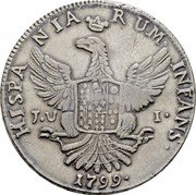 Italy 12 Tari Ferdinando III 1799 JU-I KM# 239 HISPA NIA RUM INFANS J U I 1804 coin reverse Italy 12 Tari Ferdinando III 1799 JU-I KM# 239 HISPA NIA RUM INFANS J U I 1804 coin reverse