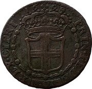 Italy 15 Soldo Vittorio Amedeo II 1694 KM# 337 PRIN PEDE REX CYPRI 1692 S 15 coin reverse Italy 15 Soldo Vittorio Amedeo II 1694 KM# 337 PRIN PEDE REX CYPRI 1692 S 15 coin reverse