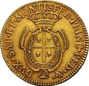 Italy 2 1/2 Doppiette (1/2 Carlino) Carlo Emanuele III. Sardinia 1770 KM# 62 DVX SAB ET MONTISFER PRINC PED & coin reverse Italy 2 1/2 Doppiette (1/2 Carlino) Carlo Emanuele III. Sardinia 1770 KM# 62 DVX SAB ET MONTISFER PRINC PED & coin reverse
