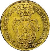 Italy 2 1/2 Doppiette (1/2 Carlino) Vittorio Amedeo III. Sardinia 1774 KM# 79 DVX SAB ET MONTISFER PRINC PED & coin reverse Italy 2 1/2 Doppiette (1/2 Carlino) Vittorio Amedeo III. Sardinia 1774 KM# 79 DVX SAB ET MONTISFER PRINC PED & coin reverse