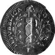 Italy 2 Baiocchi (1798) AP KM# 42.2 Roman Republic - Gubbio/ First Republic Standard Coinage ROMANA REPVBBLICA coin obverse Italy 2 Baiocchi (1798) AP KM# 42.2 Roman Republic - Gubbio/ First Republic Standard Coinage ROMANA REPVBBLICA coin obverse
