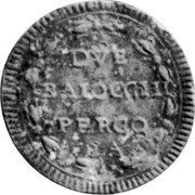 Italy 2 Baiocchi Pergola Coinage 1798 AP KM# 7.1 DVE BAIOCCHI PERGO LA coin reverse Italy 2 Baiocchi Pergola Coinage 1798 AP KM# 7.1 DVE BAIOCCHI PERGO LA coin reverse