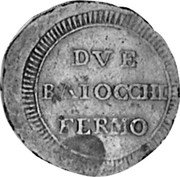 Italy 2 Baiocchi Fasces. Fermo 1798 Fermo KM# 15 DVE BAIOCCHI FERMO coin reverse Italy 2 Baiocchi Fasces. Fermo 1798 Fermo KM# 15 DVE BAIOCCHI FERMO coin reverse