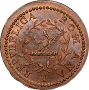 Italy 2 Baiocchi Eagle on Fasces 1798 TM KM# 5 ROMANA REPVBBLICA coin obverse Italy 2 Baiocchi Eagle on Fasces 1798 TM KM# 5 ROMANA REPVBBLICA coin obverse