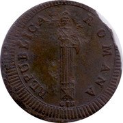 Italy 2 Baiocchi 1799 G H KM# 7.1 First Republic Standard Coinage ROMANA REPUBLICA coin obverse Italy 2 Baiocchi 1799 G H KM# 7.1 First Republic Standard Coinage ROMANA REPUBLICA coin obverse