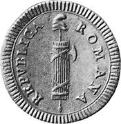 Italy 2 Baiocchi Fasces 1799 KM# 7.3 ROMANA REPVBLICA coin obverse Italy 2 Baiocchi Fasces 1799 KM# 7.3 ROMANA REPVBLICA coin obverse
