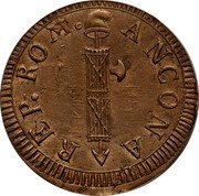 Italy 2 Baiocchi 1799 KM# 7 Roman Republic - Ancona/ First Republic Standard Coinage REP ROM ANCONA coin obverse Italy 2 Baiocchi 1799 KM# 7 Roman Republic - Ancona/ First Republic Standard Coinage REP ROM ANCONA coin obverse