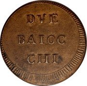 Italy 2 Baiocchi 1799 KM# 7 Roman Republic - Ancona/ First Republic Standard Coinage DVE BAIOC CHI coin reverse Italy 2 Baiocchi 1799 KM# 7 Roman Republic - Ancona/ First Republic Standard Coinage DVE BAIOC CHI coin reverse