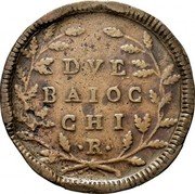 Italy 2 Baiocchi Fasces 1799 R KM# 7.2 DVE BAIOC CHI R coin reverse Italy 2 Baiocchi Fasces 1799 R KM# 7.2 DVE BAIOC CHI R coin reverse