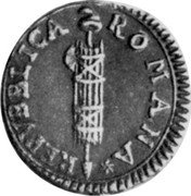 Italy 2 Baiocchi Fasces. Perugia ND (1799) VII KM# 21 ROMANA REPVBBLICA coin obverse Italy 2 Baiocchi Fasces. Perugia ND (1799) VII KM# 21 ROMANA REPVBBLICA coin obverse