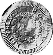 Italy 2 Baiocchi Fermo Coinage ND I KM# 14 ANNO I REPVBLICA ROMANA coin obverse