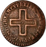 Italy 2 Denari Vittorio Amedeo III 1792 KM# 64 VIC AM D G R SAR CYP ET IER D SAB ET MF P P coin obverse Italy 2 Denari Vittorio Amedeo III 1792 KM# 64 VIC AM D G R SAR CYP ET IER D SAB ET MF P P coin obverse