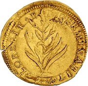 Italy 2 Doppie Odoardo 1624 KM# 10 FLOREBIT E T GERMINABIT 1624 coin reverse Italy 2 Doppie Odoardo 1624 KM# 10 FLOREBIT E T GERMINABIT 1624 coin reverse