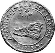 Italy 2 Ducati Carlo III 1723 FN KM# 113 AVSTRIACIS RADIIS CLARIOR F 1723 N coin reverse Italy 2 Ducati Carlo III 1723 FN KM# 113 AVSTRIACIS RADIIS CLARIOR F 1723 N coin reverse