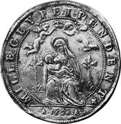 Italy 2 Ducatone Odoardo Farnese 1626 DAV# 4119 MILLE CLYPEI PENDENT A 1626 A coin reverse Italy 2 Ducatone Odoardo Farnese 1626 DAV# 4119 MILLE CLYPEI PENDENT A 1626 A coin reverse