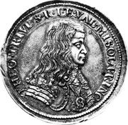 Italy 2 Filippi Antonio Teodoro 1677 KM# 15.3 THEO TRIVL S R I E VAL MISOL PRINC coin obverse Italy 2 Filippi Antonio Teodoro 1677 KM# 15.3 THEO TRIVL S R I E VAL MISOL PRINC coin obverse