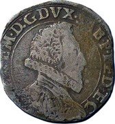 Italy 2 Fiorini (Carlo Emanuele I. Savoy) KM# 73.1 CAR EM D G DUX SAB P PED EC coin obverse Italy 2 Fiorini (Carlo Emanuele I. Savoy) KM# 73.1 CAR EM D G DUX SAB P PED EC coin obverse