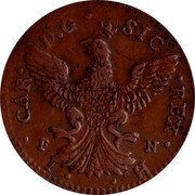 Italy 2 Grani Carlo. Sicily 1738 FN-IH KM# 161 CAR D G SIC REX FN coin obverse Italy 2 Grani Carlo. Sicily 1738 FN-IH KM# 161 CAR D G SIC REX FN coin obverse