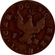 Italy 2 Grani Carlo. Sicily 1747 FN-IH//VB KM# 167 CAR D G SIC REX FN IH coin obverse Italy 2 Grani Carlo. Sicily 1747 FN-IH//VB KM# 167 CAR D G SIC REX FN IH coin obverse