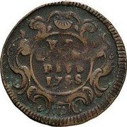 Italy 2 Grani Carlo. Sicily 1755 FN KM# 188 VT COMMO DIVS 1755 coin reverse Italy 2 Grani Carlo. Sicily 1755 FN KM# 188 VT COMMO DIVS 1755 coin reverse
