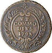 Italy 2 Grani Ferdinand I 1793 Nd-OV KM# 223 VT COMMO DIVS 1793 G 2 coin reverse Italy 2 Grani Ferdinand I 1793 Nd-OV KM# 223 VT COMMO DIVS 1793 G 2 coin reverse