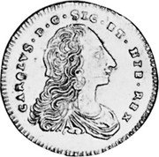Italy 2 Oncia (Doppia Oncia) Carlo 1753 FN KM# 180 CAROLVS D G SIC ET HIE R(EX) coin obverse Italy 2 Oncia (Doppia Oncia) Carlo 1753 FN KM# 180 CAROLVS D G SIC ET HIE R(EX) coin obverse